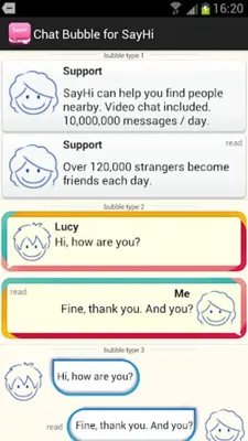 Choose Chat Bubble android App screenshot 3